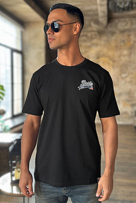 Мужская чёрная футболка Russell Athletic