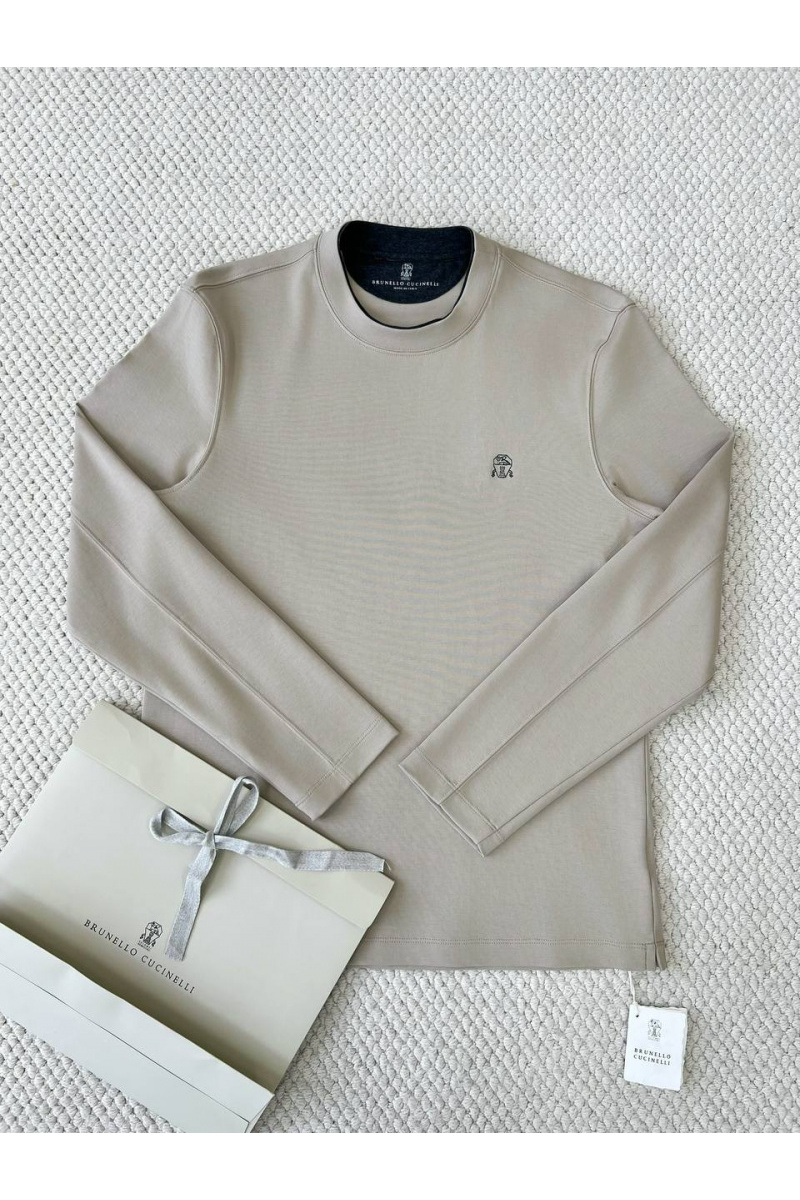 Designer Мужской бежевый лонгслив Premium