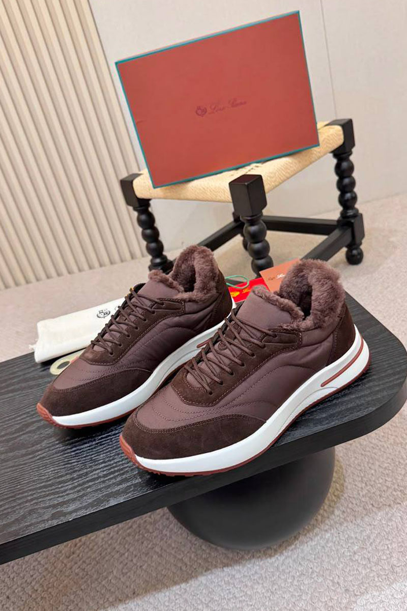 Loro Piana Кроссовки с мехом Week End Walk Evo premium