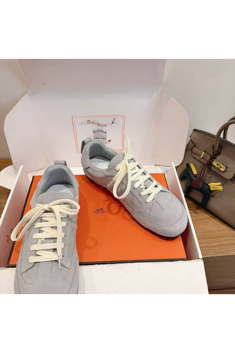 Hermes Женские замшевые кроссовки Master Tenis Master premium