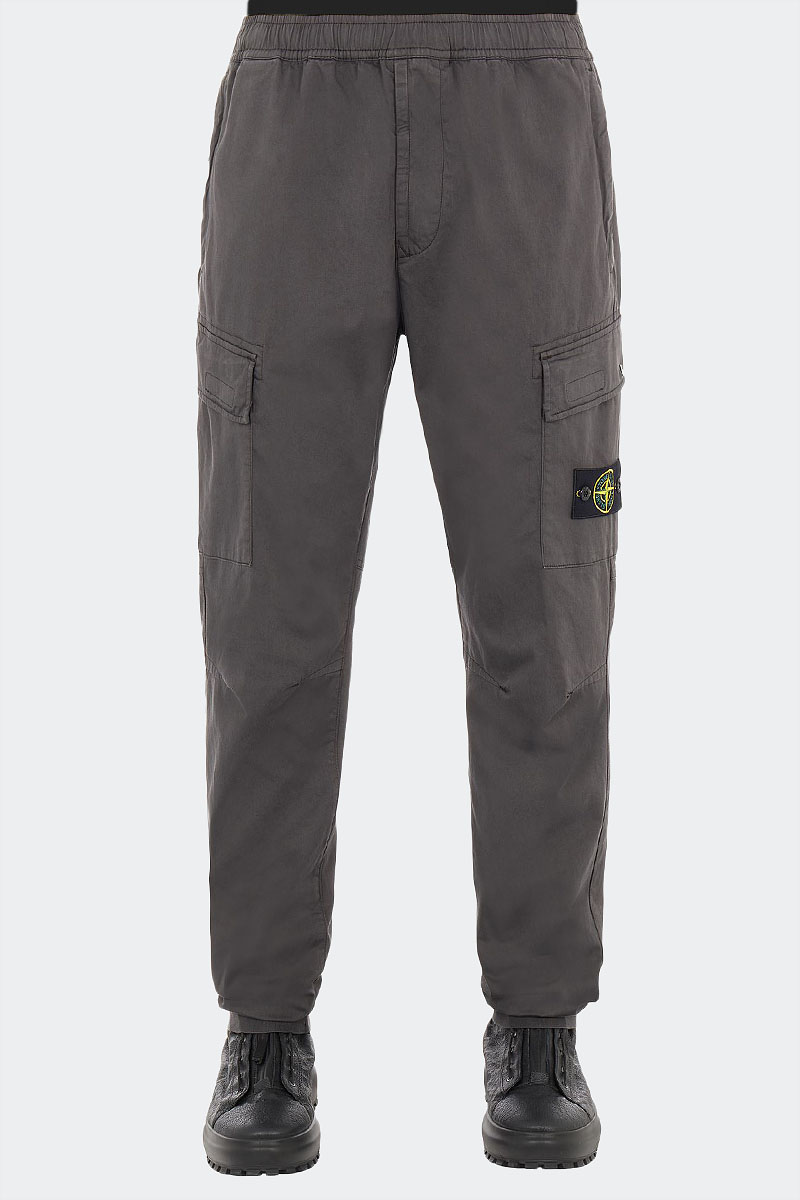 Stone Island Мужские тёмно-серые джоггеры с патчем