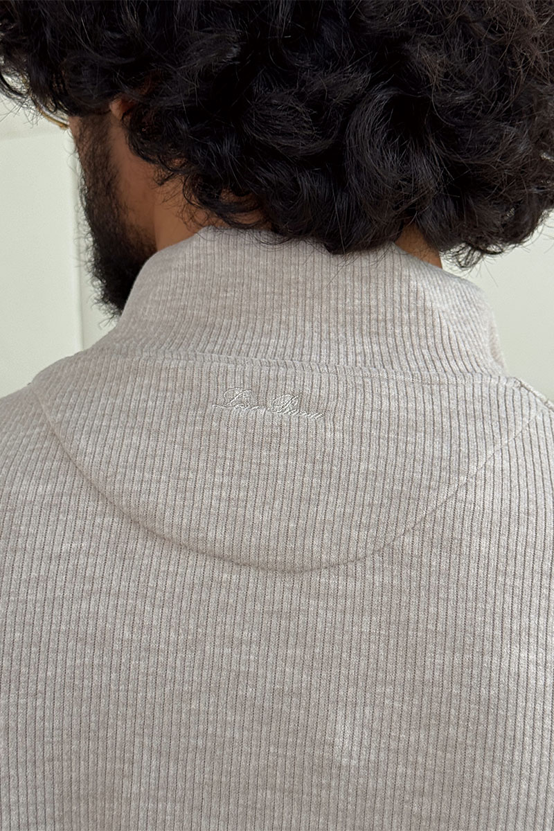 Loro Piana Мужская бежевая кофта на молнии