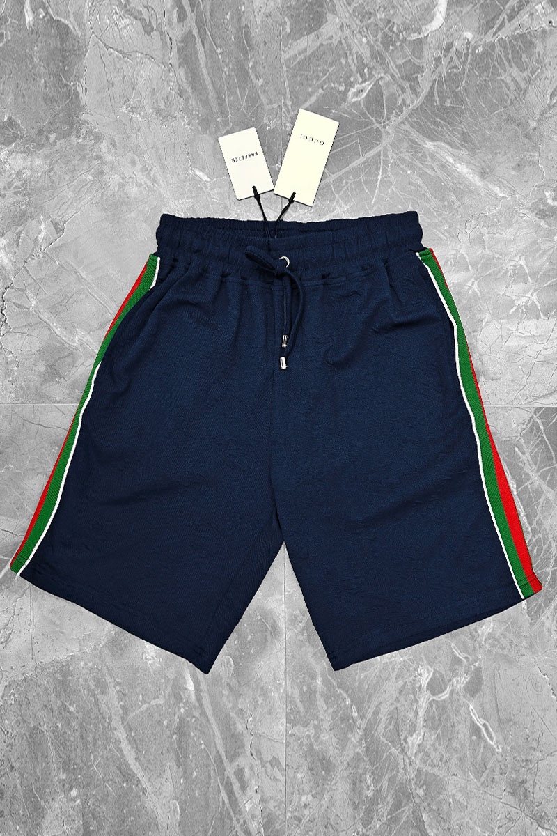 Gucci Брендовые мужские шорты тёмно-синего цвета