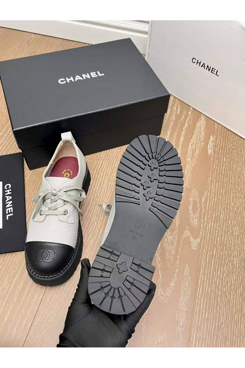 Chаnеl Женские кожаные ботинки дерби premium