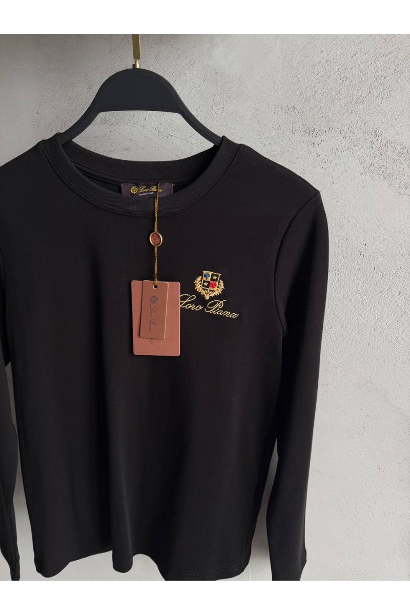 Loro Piana Чёрный женский лонгслив premium