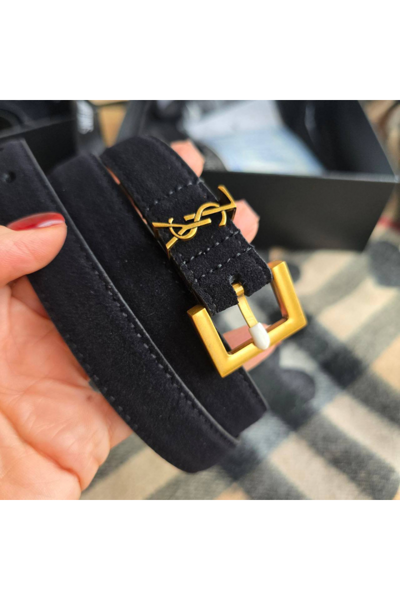 Yves Saint Laurent Замшевый ремень 