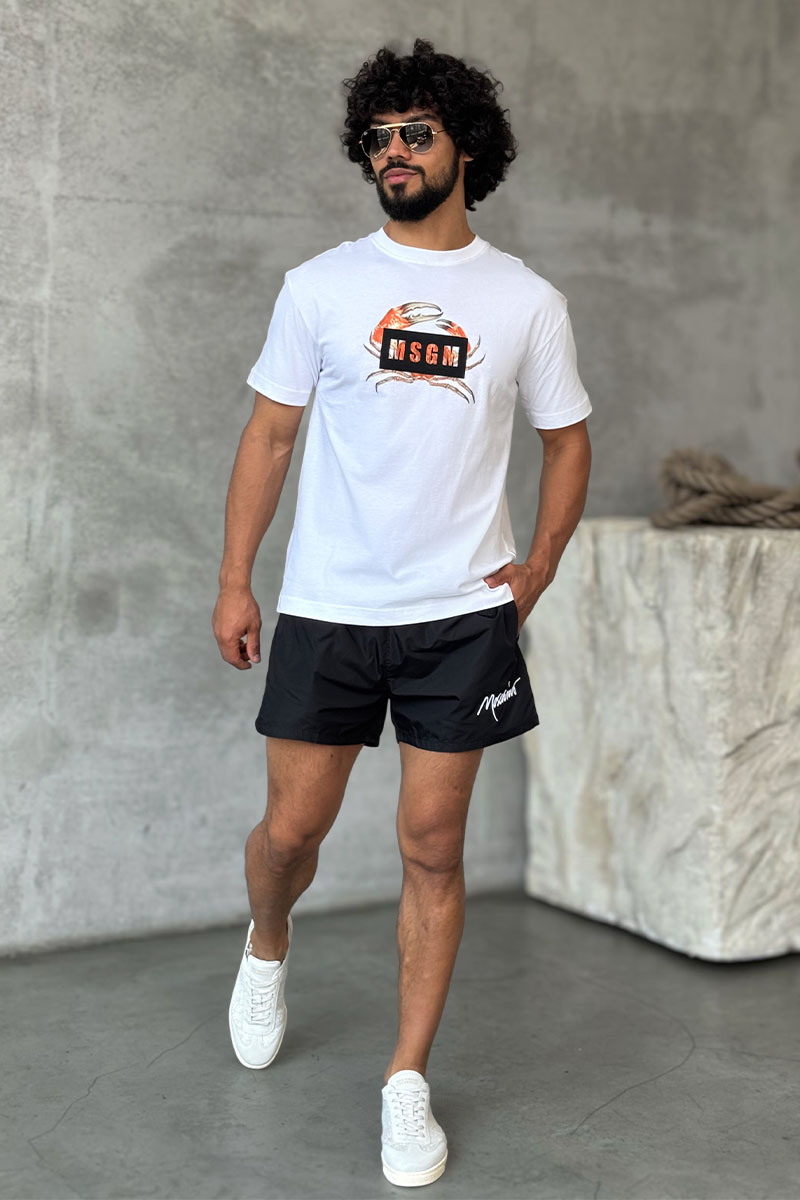 Moschino Чёрные шорты embroidered logo 