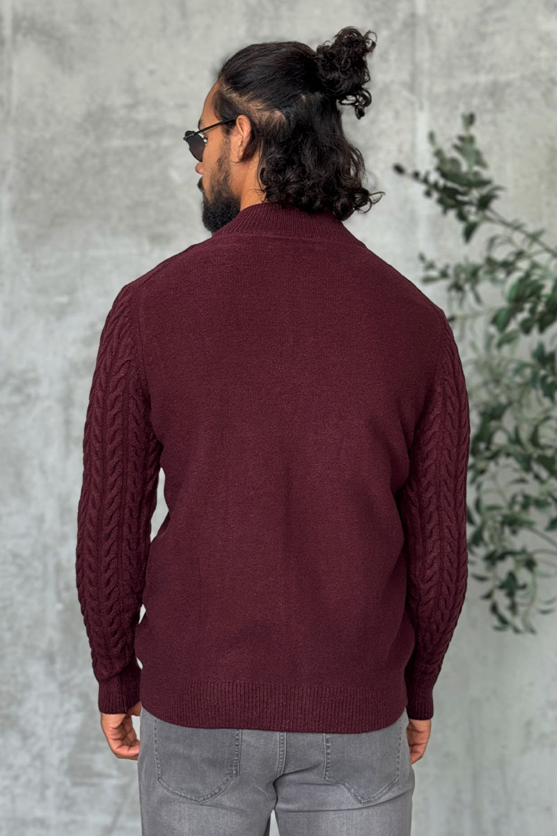 Kiton Мужской свитер бордового цвета 
