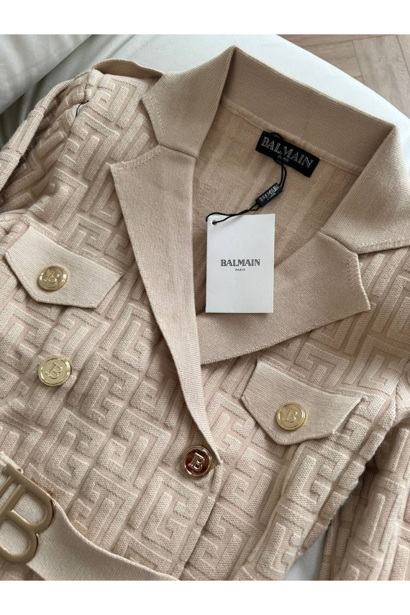 Balmain Женское бандажное платье с ремнем 