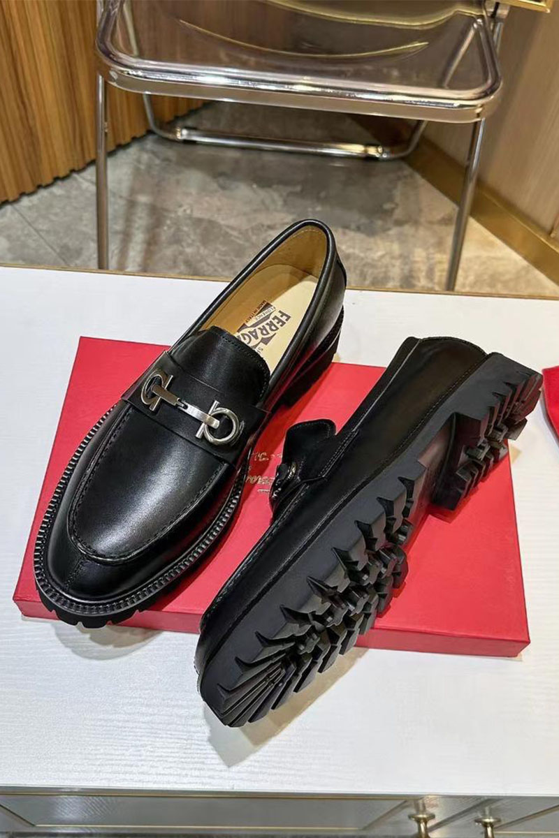 Salvatore Ferragamo Мужские кожаные лоферы 