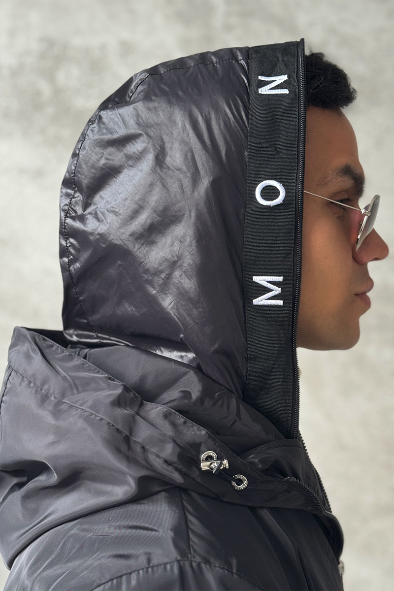 Moncler Чёрная ветровка logo-patch