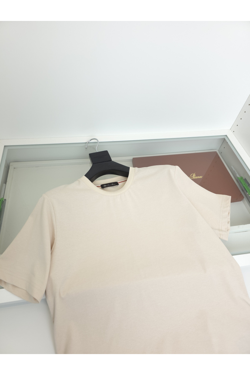 Loro Piana Мужская бежевая футболка premium