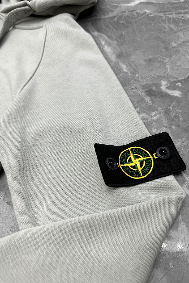 Stone Island Серая кофта на молнии compass-patch