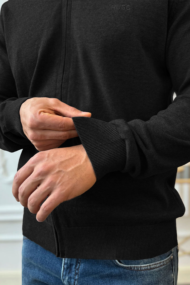 Hugо Воss Мужская кофта zip-up - Black