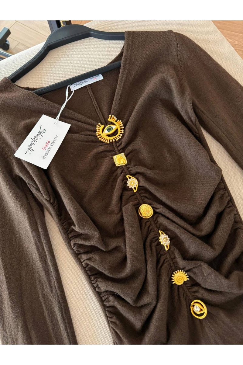 Schiaparelli Женское трикотажное платье Premium - Chocolate