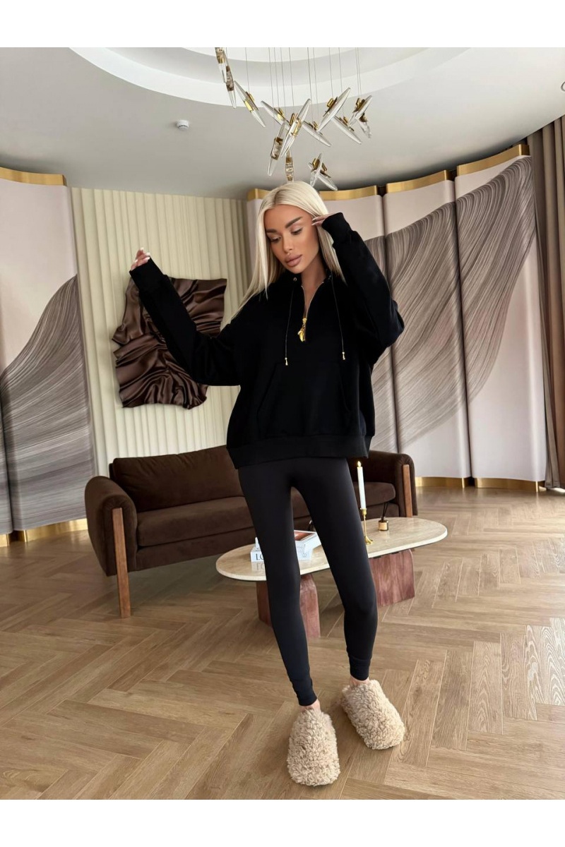 Schiaparelli Женский свитшот Premium zip neck - Black