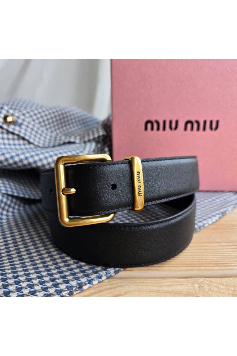 MIU MIU Кожаный ремень - длина 80 / 85 см (2 расцветки)