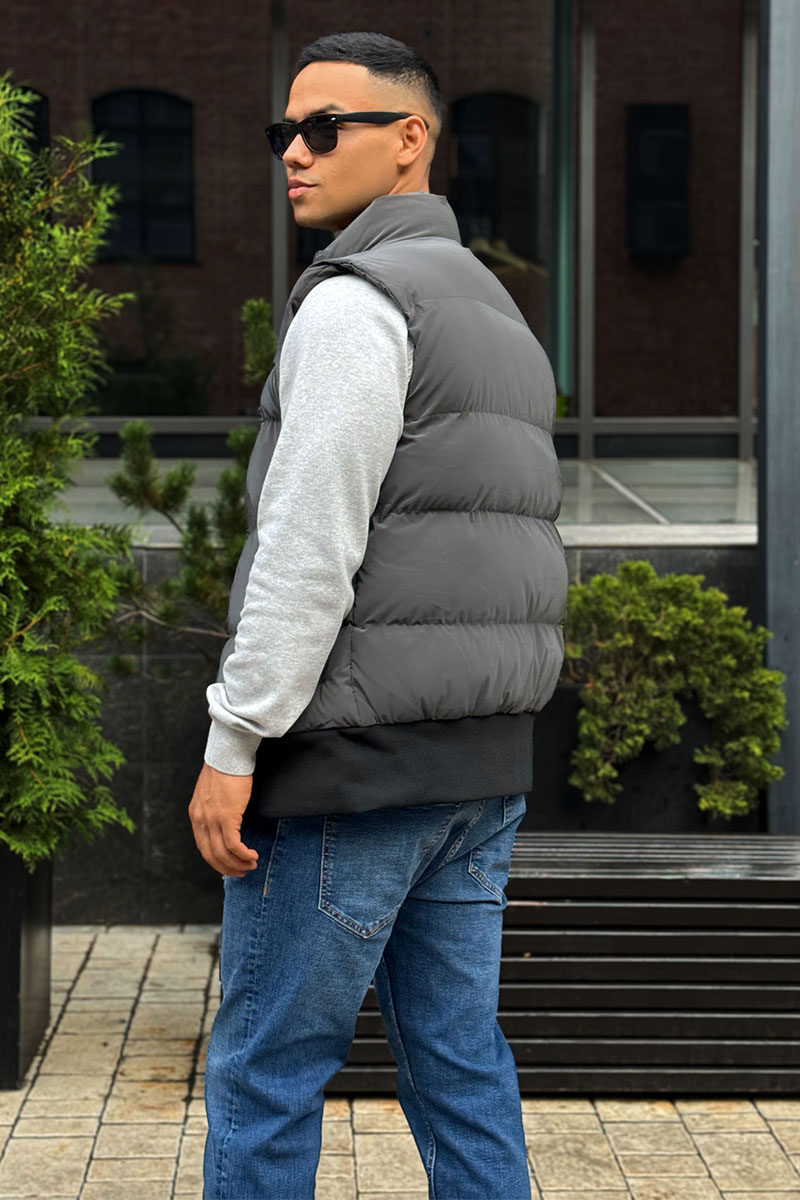 Dоlсе & Gаbbаnа Мужской серый жилет logo-plaque 