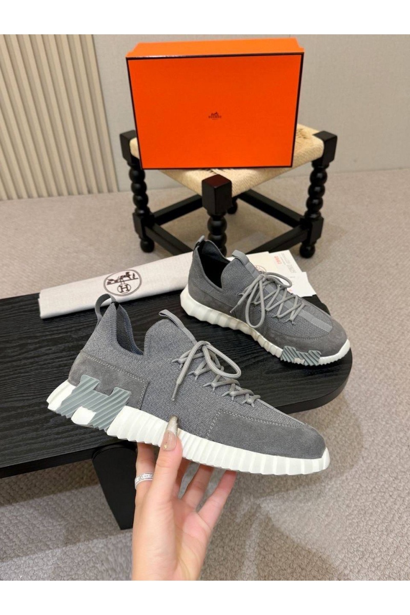 Hermes Текстильные кроссовки lift slip-on