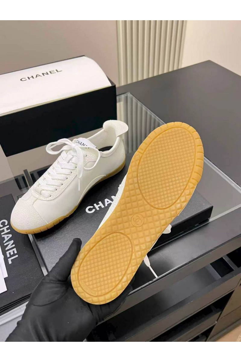 Chаnеl Женские кожаные кроссовки premium