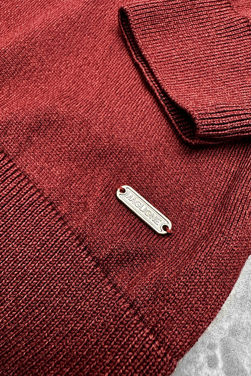 Designer Clothing Мужская бордовая водолазка Maglione