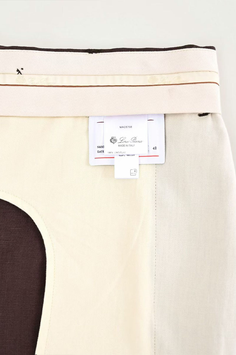 Loro Piana Мужские тёмно-коричневые брюки premium