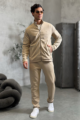 Бежевый спортивный костюм B-еmbroidery