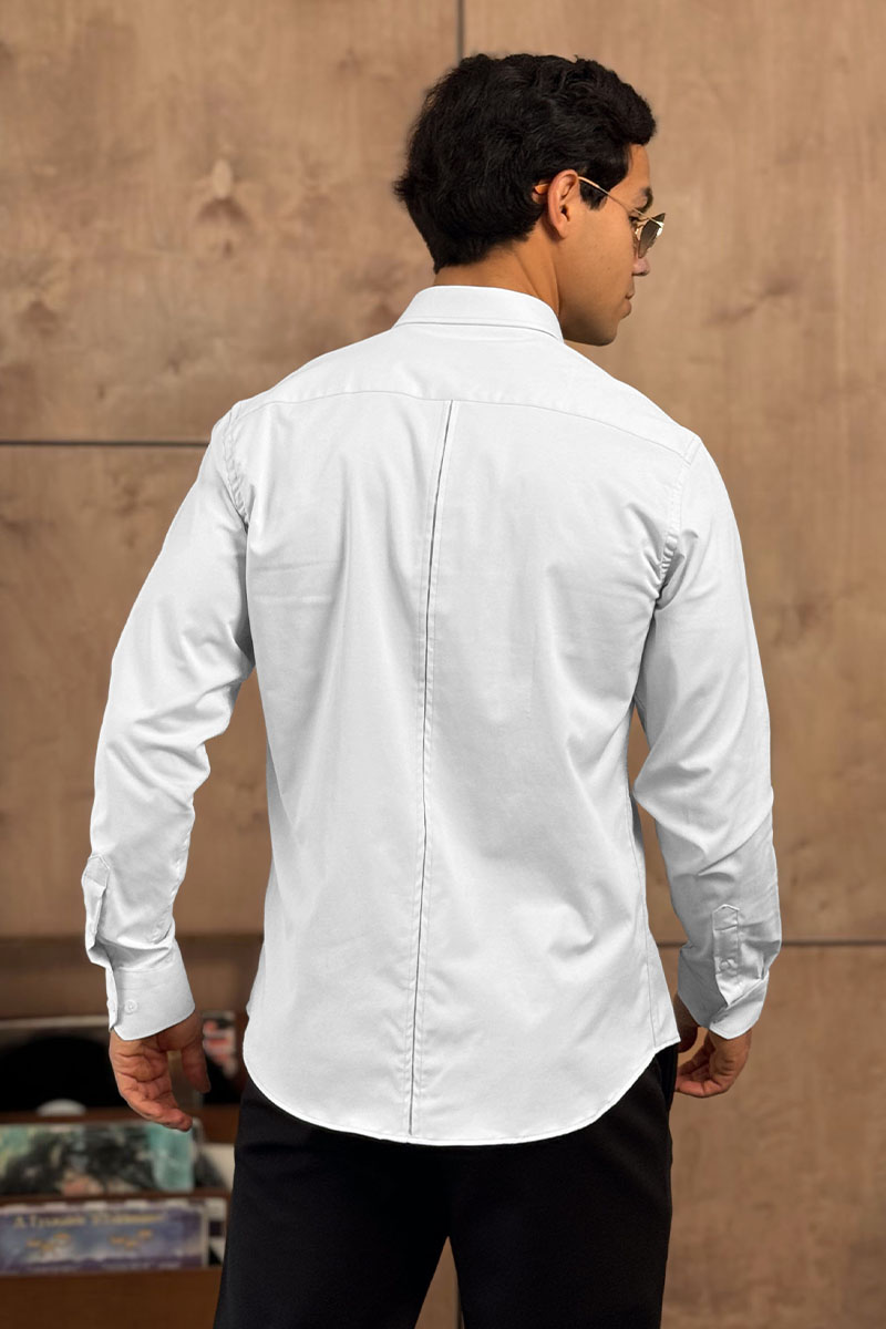 Loro Piana Мужская белая рубашка logo-embroidered