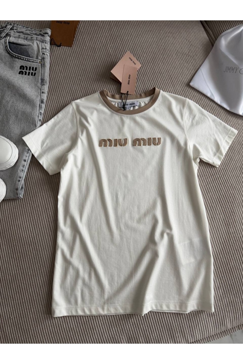 MIU MIU Женская белая футболка premium