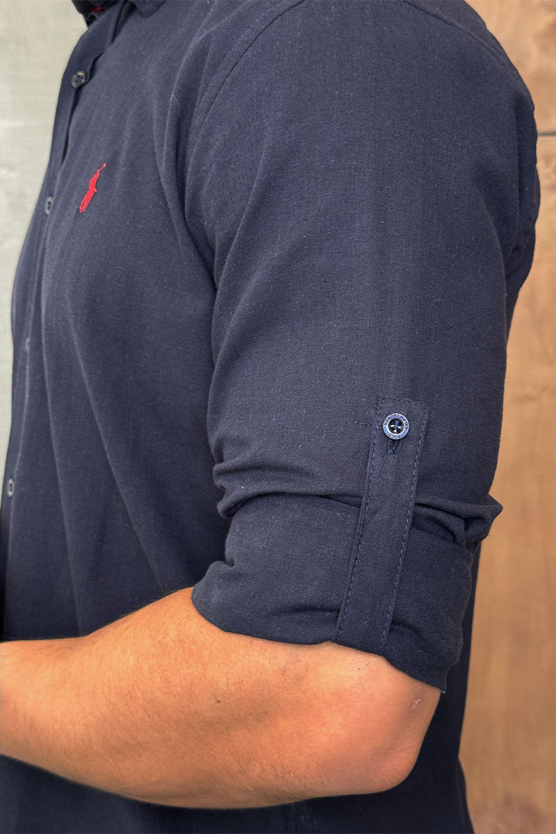 Polo Ralph Lauren Мужская рубашка тёмно-синего цвета