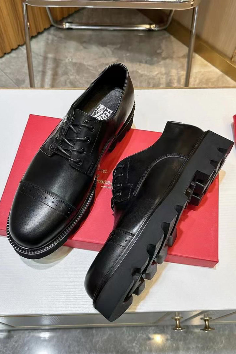 Salvatore Ferragamo Мужские кожаные ботинки 