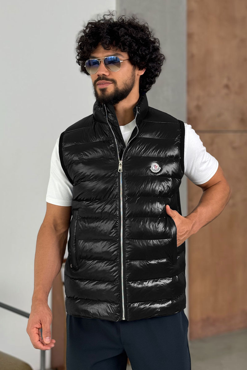 Moncler Мужской чёрный жилет 