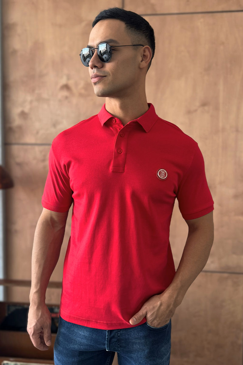 Burberry Мужское поло  TB - Red