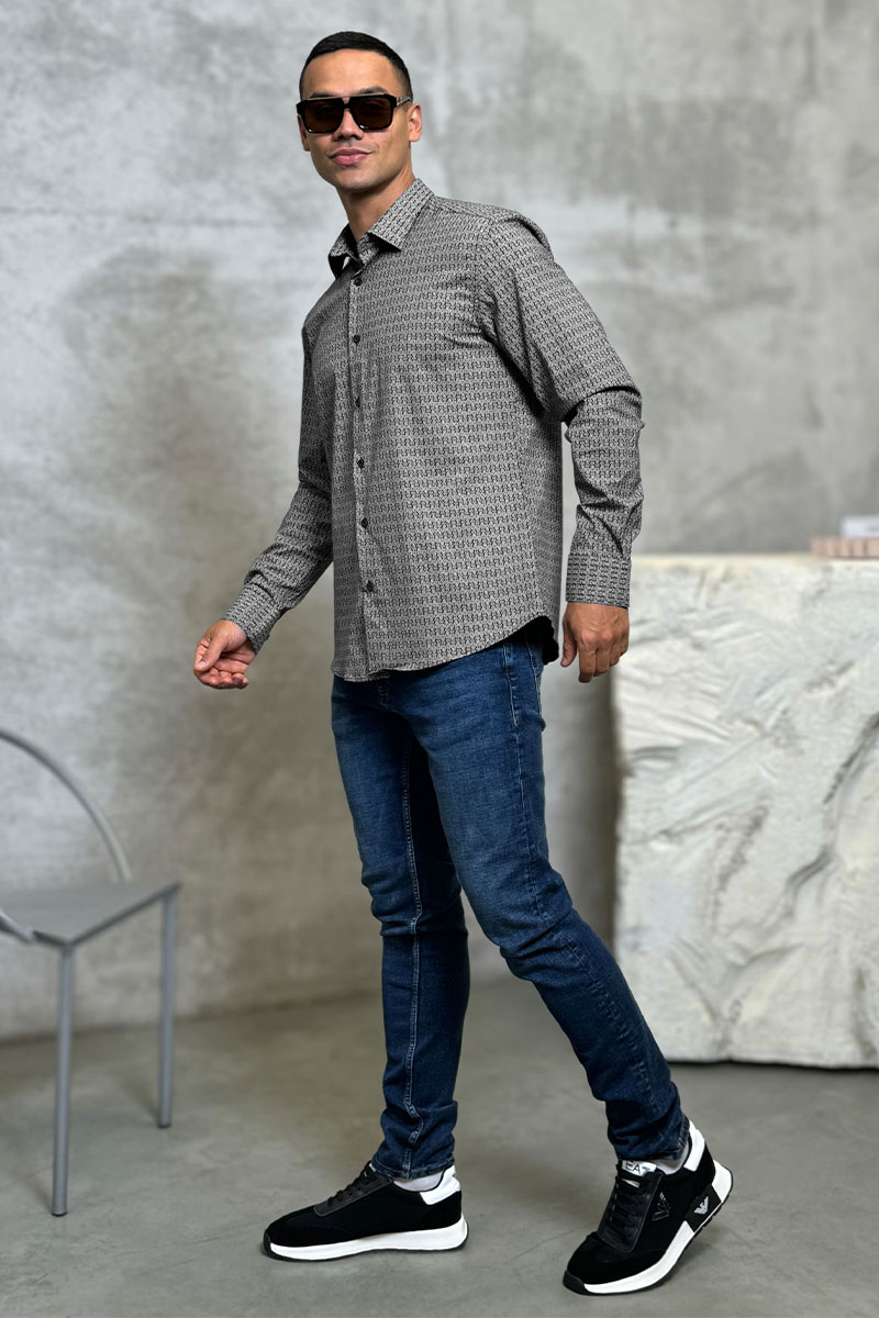 Emporio Armani EA7 Мужская чёрная рубашка