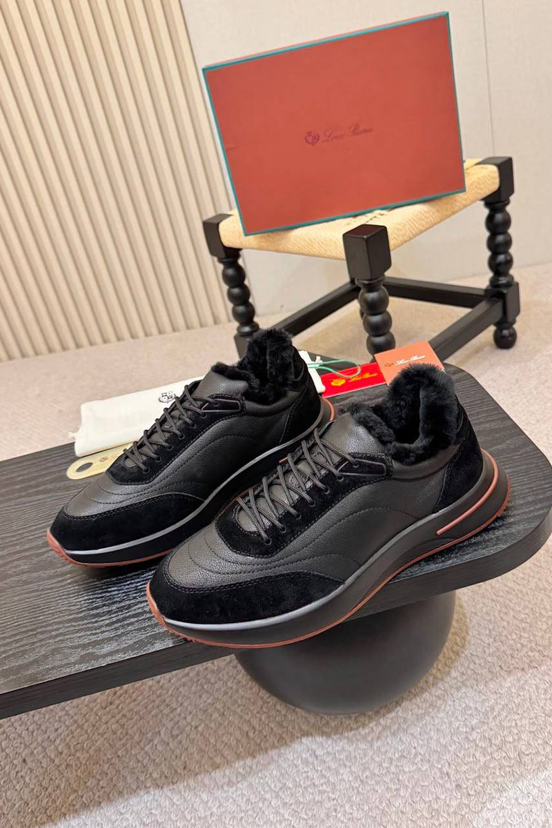 Loro Piana Кроссовки с мехом Week End Walk Evo premium
