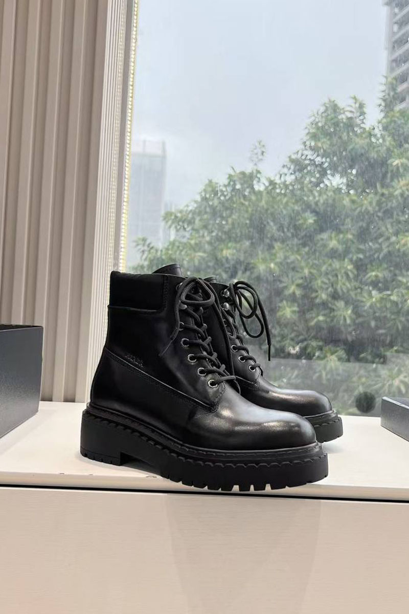 Prada Женские чёрные ботинки Premium