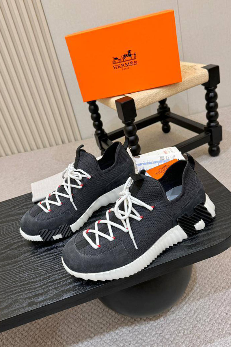Hermes Текстильные кроссовки lift slip-on