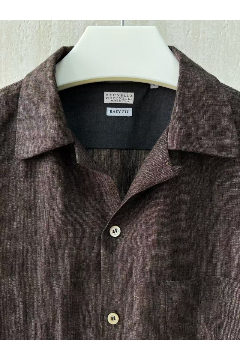 Designer Льняная рубашка Premium - Brown
