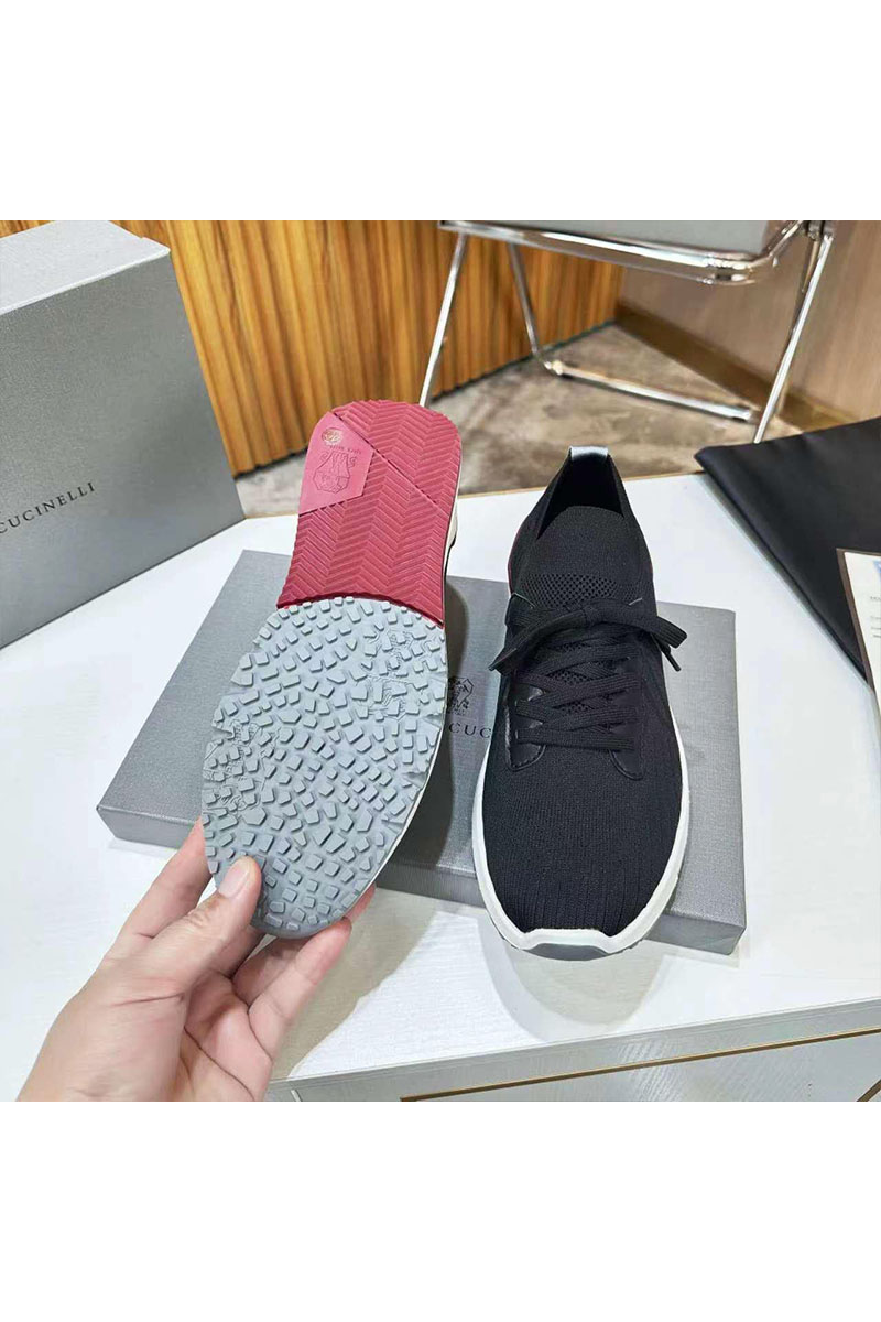 Designer Мужские кроссовки Calfskin Runners - Black