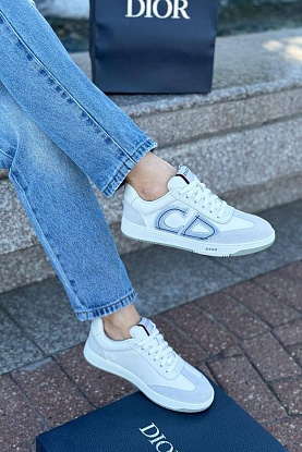 Женские комбинированные кроссовки - White / Grey