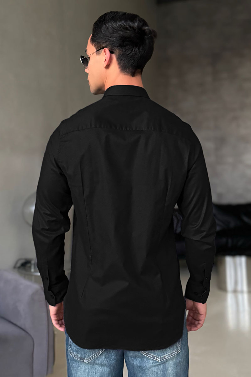 Burberry Мужская рубашка logo-embroidered - Black