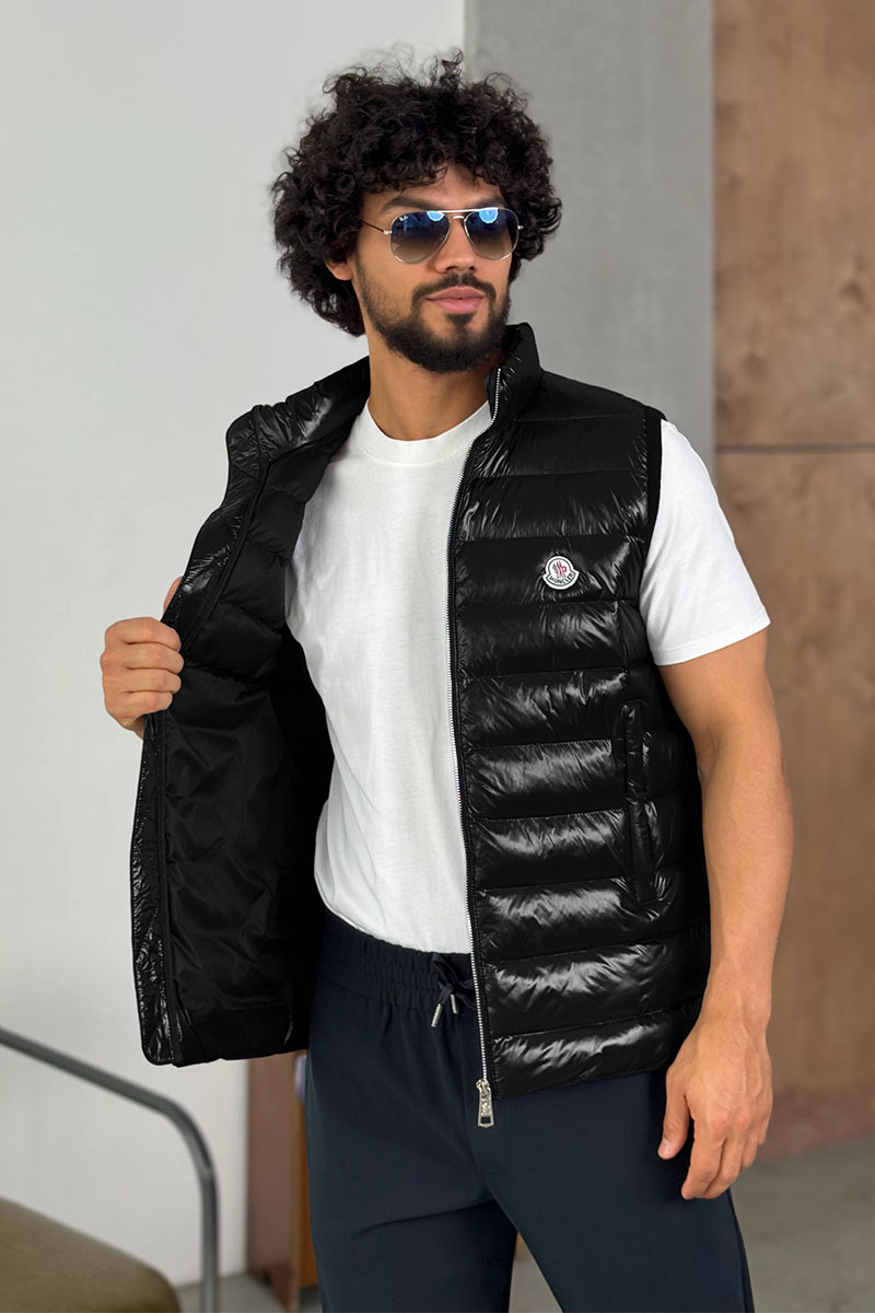 Moncler Мужской чёрный жилет 