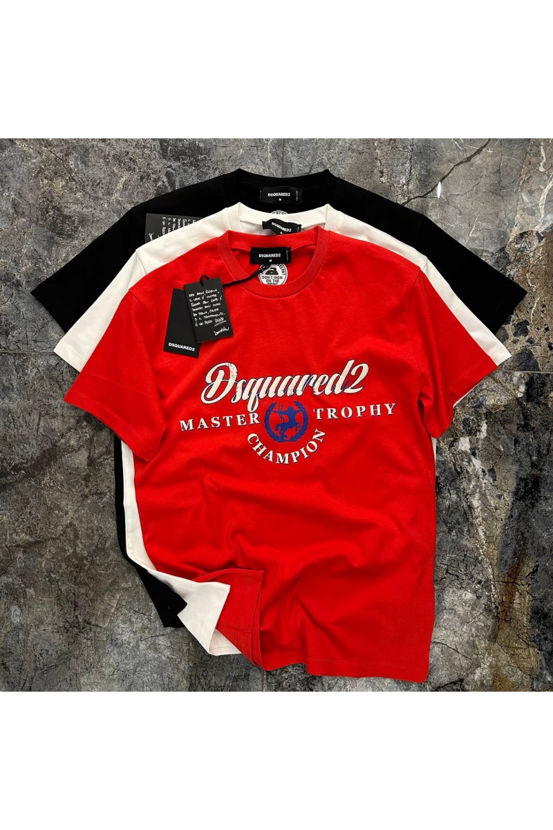 Dsquared2 Мужская красная футболка Master Trophy logo-print