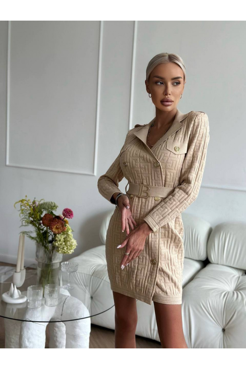 Balmain Женское бандажное платье с ремнем 