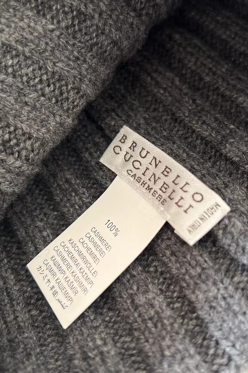 Designer Кашемировый шарф Premium - Dark Grey 