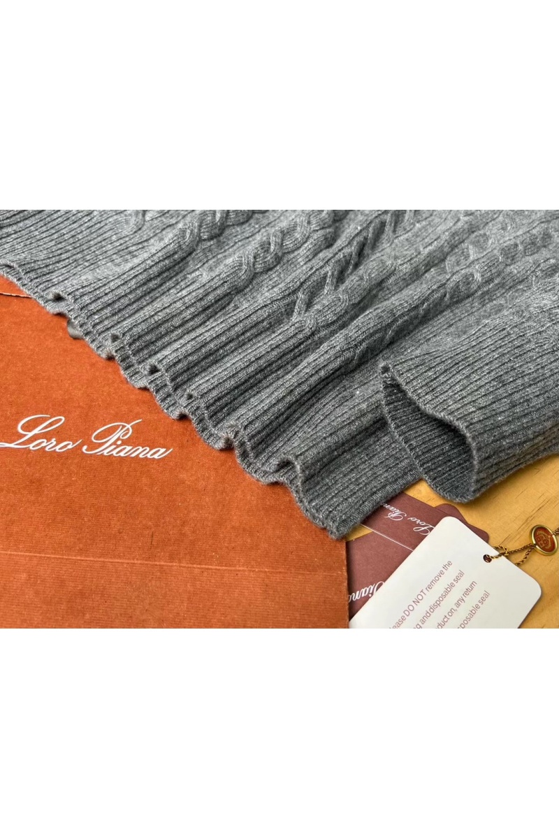 Loro Piana Кашемировый свитер Premium zip-neck - Dark Grey
