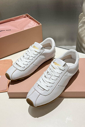 Женские кожаные кроссовки Premium - White
