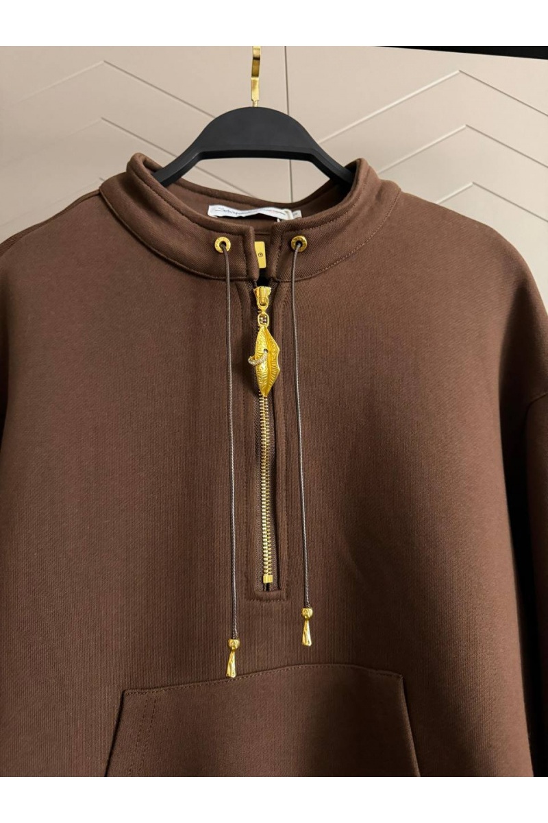 Schiaparelli Женский свитшот Premium zip neck - Brown
