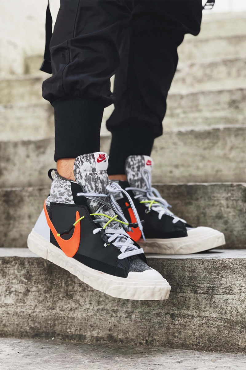 Nike blazer mid black off white on sale