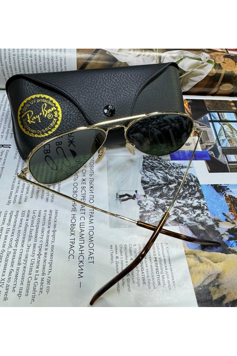 Ray Ban Солнцезащитные очки Aviator Large Metal - Green